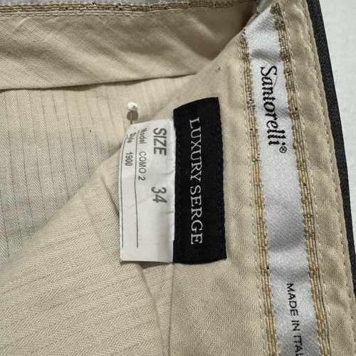 Santorelli Men's Med Gray Wool Dress Pants 34 X 31 $295 MODEL COMO2 Style 1900 - Bild 5 von 7