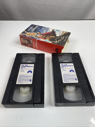 The Ten Commandments VHS 1956 Paramount Cecil B. DeMilles Charlton Heston Movie - Picture 4 of 4