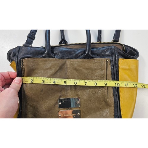 Nellie Colorblock Satchel see by chloe leather multi pocket chic purse pre owned - Picture 10 of 10