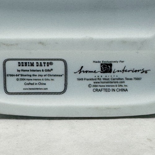 Figura de cerámica vintage 2004 Denim Days Sharing the Joy of Christmas #57064-04 - Imagen 11 de 11