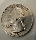 1960 D WASHINGTON QUARTER VERY NICE CONDITION 90% SILVER 25C