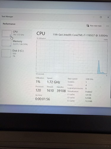 Lenovo ThinkPad P14s Gen 2i 14" Laptop i7-1185G7 32GB 512GB Win 11 Pro LCD Burn - Picture 8 of 11