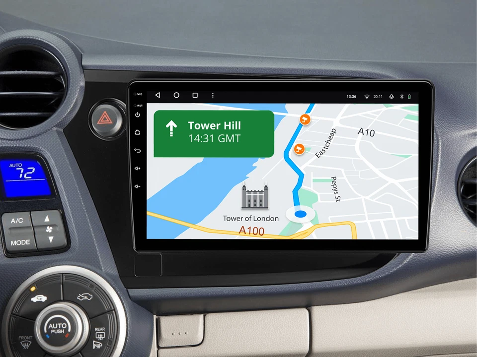 Radio estéreo para coche Carplay GPS navegación 64 GB para Honda Insight 2009-2014 Android 15 Foto 3 de 4