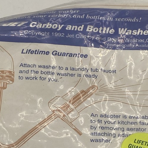 Jet Brass Carboy & Lavabottiglie con Rubinetto Lavello Adattatore per Birra Homebrew USA - Foto 8 di 10