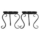 2 Pcs Flowerpot Holder Planter Pot Stand Iron Art Flower Rack Flower Pot Frame