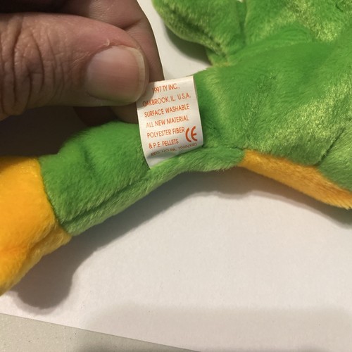 Ty Beanie Baby 'Smoochy' Collectible Frog 1997 with Tag Errors Retired in 1999 - Picture 5 of 5