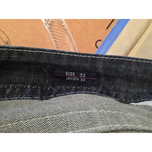 Vigoss Jeans The New York Straight Womens Sz 22 Blue Stretch Embroidery Studded - Picture 9 of 9