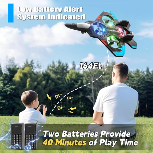 LED 360° Flip Remote Control Airplane - Stunt Fighter Jet for Kids & Adults - Picture 6 of 11