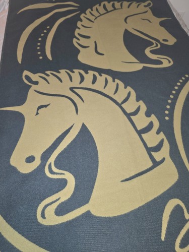 Authentic BURBERRY Unicorn EKD Reversible Cashmere Throw Blanket! NEW - Picture 18 of 21