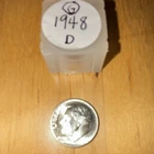 A beautiful rare BU 1948 D Roosevelt dime 50 coin silver roll some toning