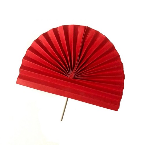 6 pezzi ventaglio pieghevole stile cinese ornamento decorativo pieghevole ventaglio Prop (rosso) - Foto 8 di 12