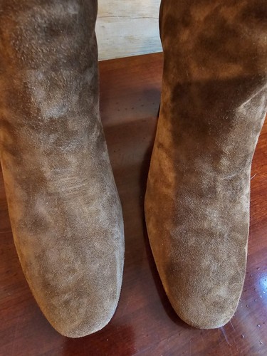 Aquazzura 85mm Boogie Slouchy Booties In Brown Suede - Picture 4 of 20
