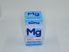 Slow-Mag Magnesium Chloride with Calcium Mineral Tablet-60 Count, EXP: Aug 2025