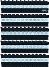 240 PK of Yacht & Smith Men's Wholesale Bulk Cotton Socks, Size 10-13 (Black)