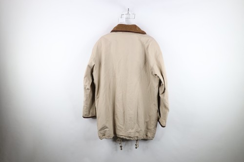 Vintage 90s Express Mens Medium Distressed Flannel Lined Hook Clasp Parka Jacket - Picture 15 of 17