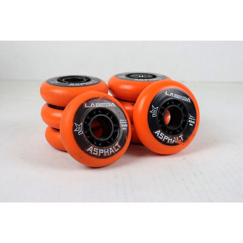 Blem Inlinehockey Rollen Labeda Asphalt 76mm/80mm Hilo Orange Kosmetik und gebraucht
