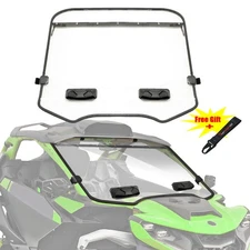 Vented Front Window Anti-scratch Windshield for Can Am Maverick R X RS 2024 2025