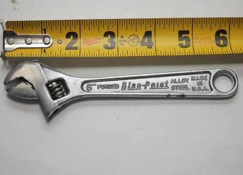 Blue Point by SNAP-ON  6" Adjustable Wrench Alloy Steel Made in Kenosha, WI USA - Picture 2 of 14