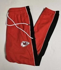 NFL Team Apparel Kansas City Chiefs Red Black Track Pants / Men's Medium