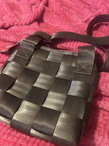 HARVEYS Crossbody Mini Messenger Seatbelt Bag In Espresso - Picture 2 of 3