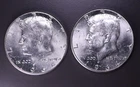 1964-P LOT of TWO (2) SILVER KENNEDY HALF DOLLARS (au-bu) 90% SILVER