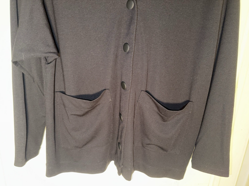 Cabi Elemental Topper Snap Front Patch Pocket Shirt Jacket Black Size M - Picture 3 of 13