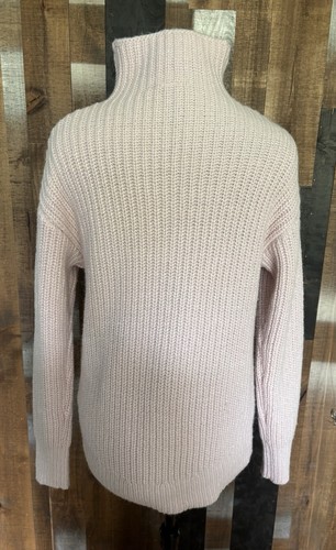 GAP Pink Shaker Knit Funnel Neck Sweater XXS Chunky Ribbed Cozy Soft Winter - Picture 11 of 15