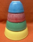 VTG Pyrex Primary Colors Mixing Bowl Set 404 403 402 401