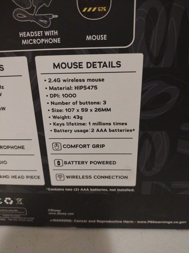 Lilo and Stitch Tech Bundle: Mousepad + Headphone + Mouse + Keyboard. B - Picture 8 of 14