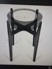 Homedics Drift Sandscape Solid Wood Sand Table Stand 16 Inch, Black