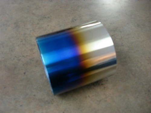 Universal 114MM 4.5" Slide on 100% Genuine Titanium Tip Exhaust Upgrade Straight