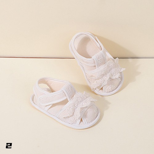 Carine scarpe principessa bambina in pizzo bianco cotone primo camminatore vestito ragazze NUOVE - Foto 22 di 35