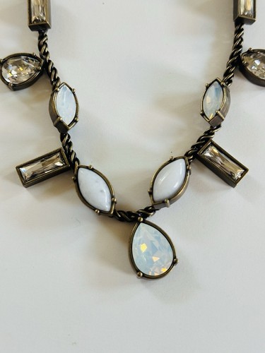 Silpada Kr Collection Necklace Brass Crystal Rhinestone Collar Retired Rare Rope - Picture 6 of 10
