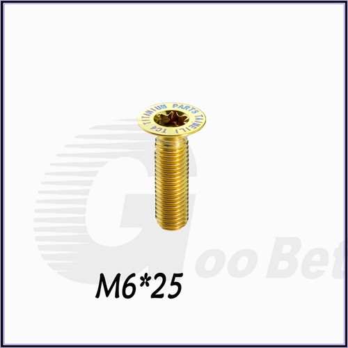 M6 x 12/15/20/25/30mm Titanium Bolt Torx Countersunk Screws TX30 Grade 5 Ti6Al4V - Picture 23 of 45