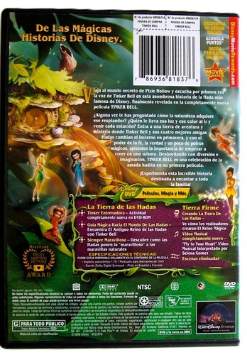 Tinker Bell (DVD, 2011, LN, Disney, Spanish, Anime) Anjelica Huston - Picture 2 of 6