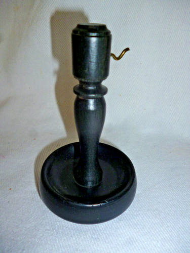 Soporte de reloj de bolsillo soporte de reloj negro madera torneado - Imagen 3 de 4