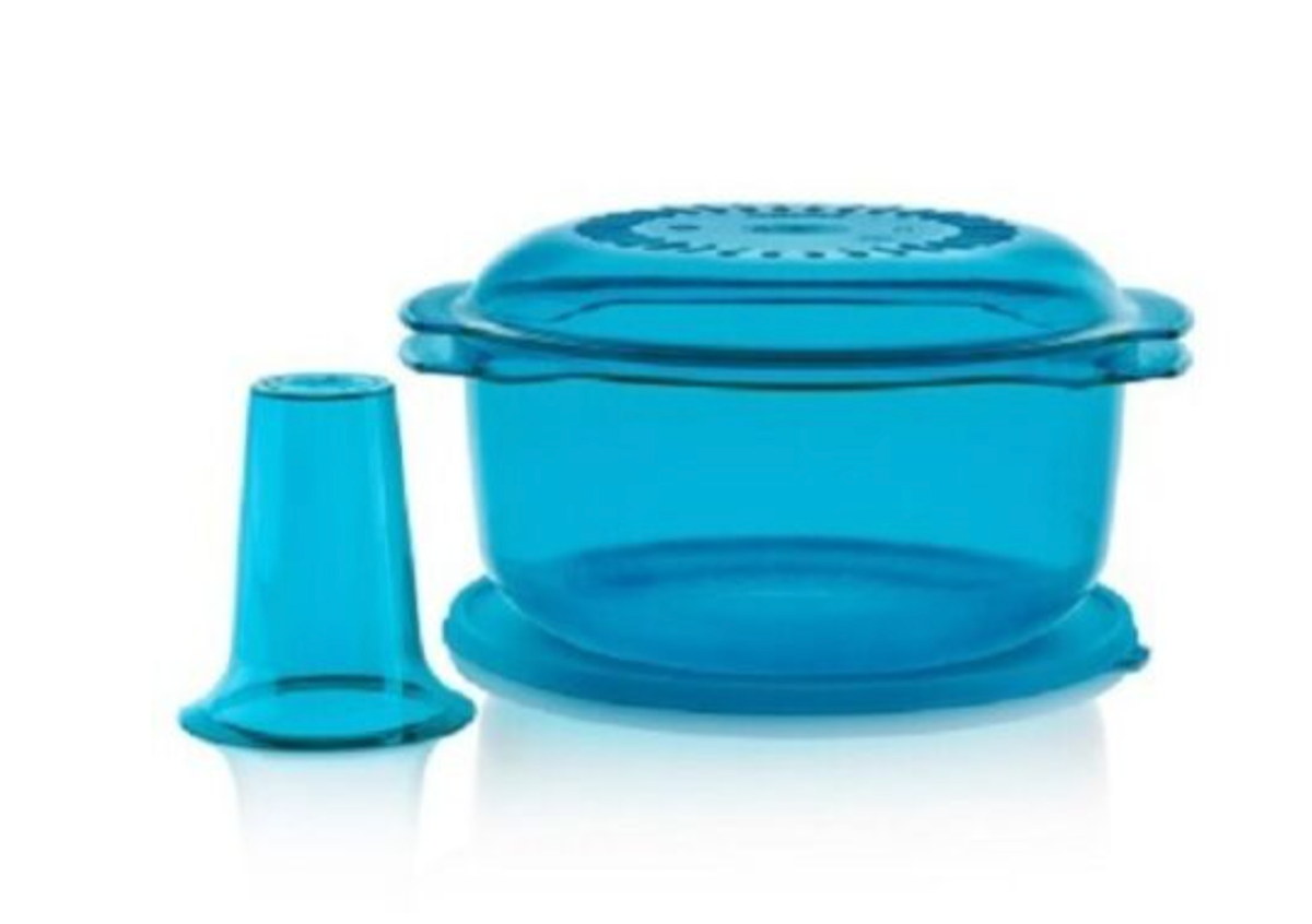 Brand New Tupperware TupperWave Stack Cooker Starter Set Peacock Blue Aqua Brand New Tupperware TupperWave Stack Cooker Starter Set Peacock Blue Aqua