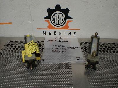 PHD AVK13/8X5-M Pneumatic Cylinders See Pictures (1 New Old Stock & 1 Used)