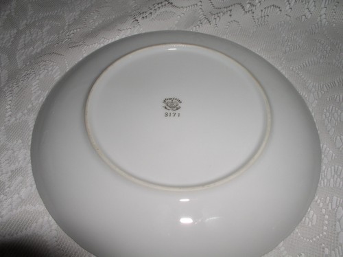 Piatto snack vintage Lefton 3171 rose rosa bordo oro EX - Foto 3 di 4