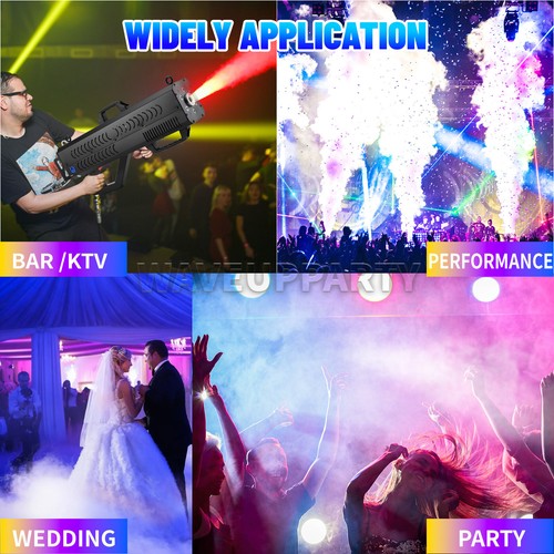 1500W LED Handheld Smoke Fog Cannon Gun Nightclub Party Music Show Stage Effect - Picture 11 of 11