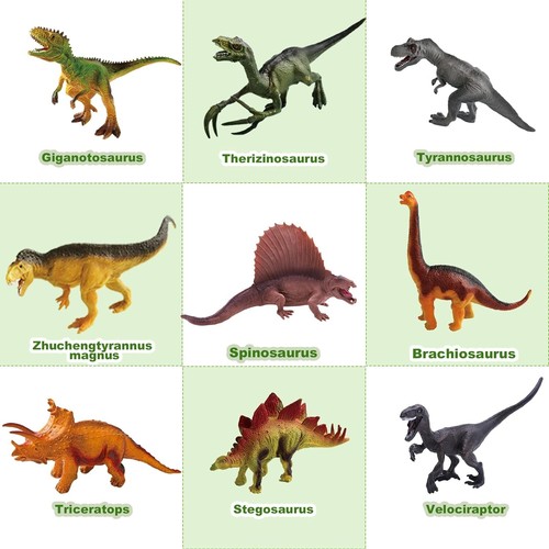 Dinosaur Toys for Kids 3-5, Mini Dinosaurs Figures, Plastic Toys Cupcake Fillers - Picture 3 of 12