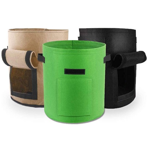 3X 10 Gallon Potato Grow Planter Container Bag Pouch Root Plant Growing Pot Side - Picture 11 of 12