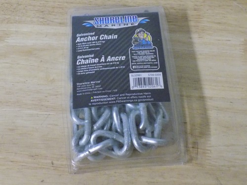 1/4" inch 4' FT Galvanized Anchor Line Rope Lead Chain Boat Marine Dock Raft - Bild 2 von 2