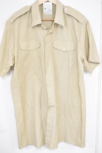 British Army Fawn Short Sleeve Shirt – Size 44" Chest - Picture 9 of 24