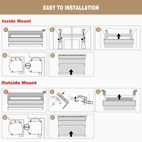 Changshade Window Blinds Cordless Roller Shades 100% Blackout Rolled Up Shades - Picture 7 of 28