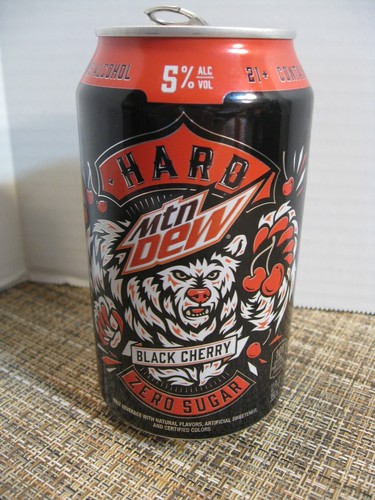 Mountain Dew EMPTY Can - HARD Mountain Dew - Black Cherry - Tiger Graphics - Picture 1 of 6