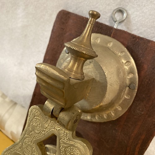 Vintage schwerer Türklopfer Messing verziert - Bild 2 von 7