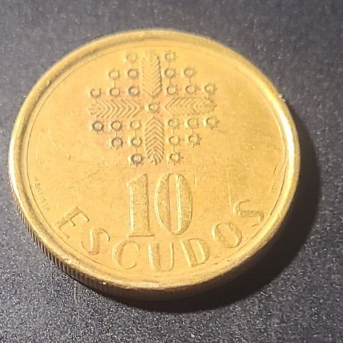 Portugal 1987 10 Escudos KM-633 Nickel brass Coin - Picture 2 of 2