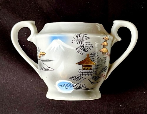 Japanese KUTANI HAYASI Pagoda COFFEE POT Sugar Bowl MILK CREAM JUG 4 Cup Saucer - Picture 7 of 20