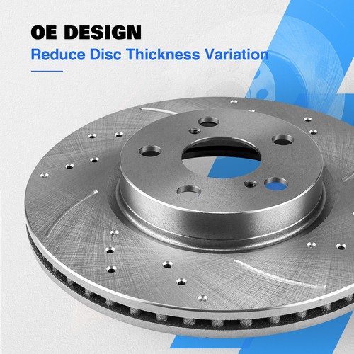 Brake Kit for Jeep Wrangler JK Front and Rear Brake Rotors Ceramic Brake Pads - Picture 8 of 12